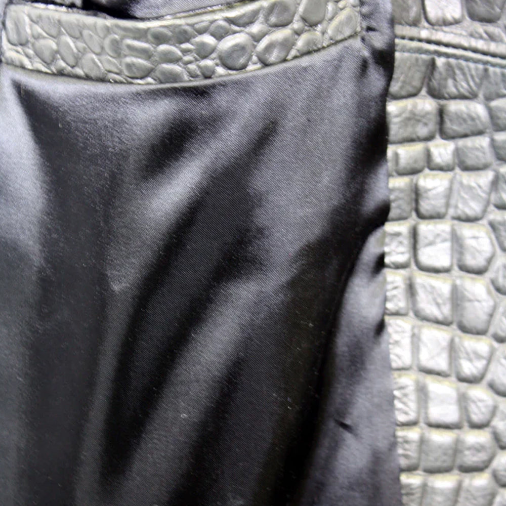 Close-up view of the inner satin lining of the jacket, highlighting its premium craftsmanship and comfort.