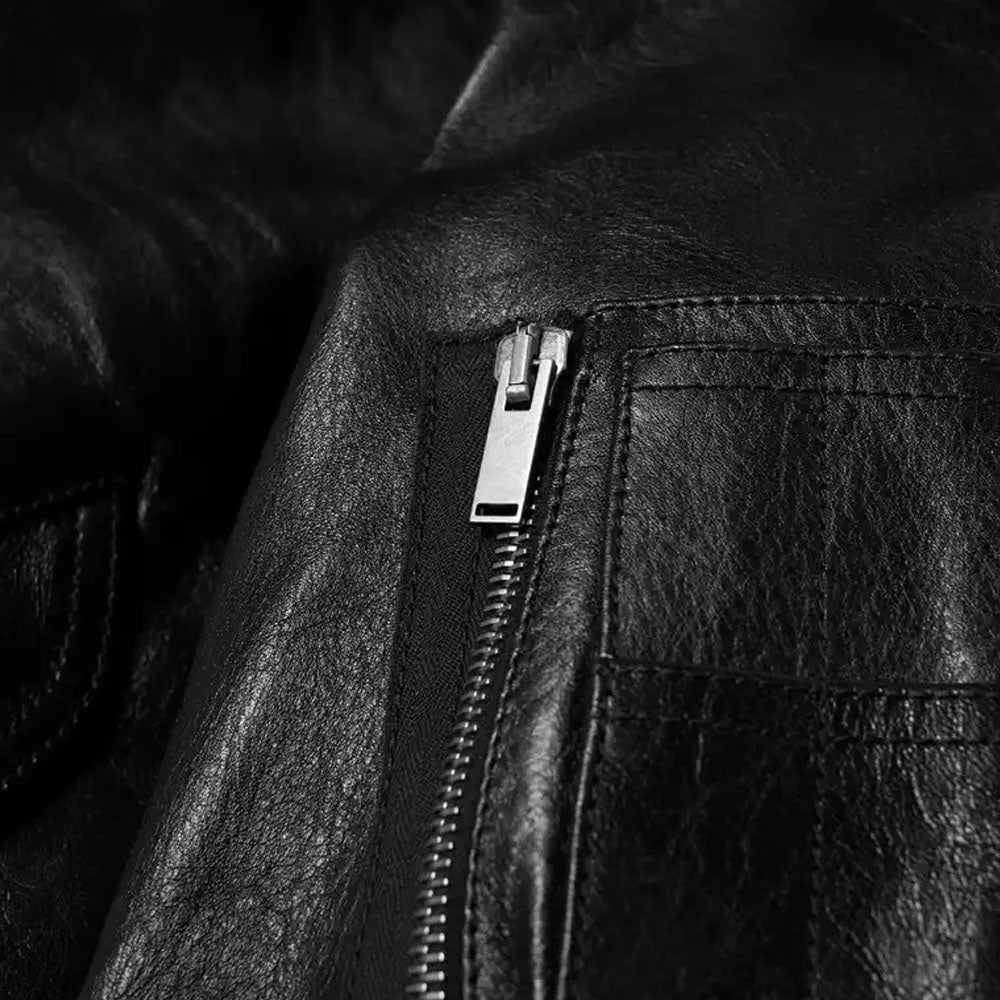 Men's Black Shearling Bomber Saint Laurent Leather Jacket
