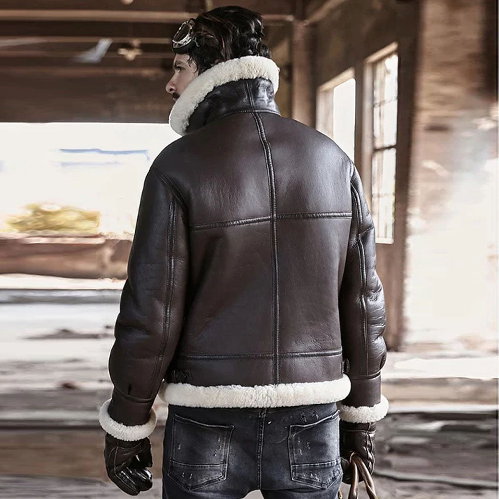 Classic B3 Sheepskin Bomber Shearling Leather Jacket