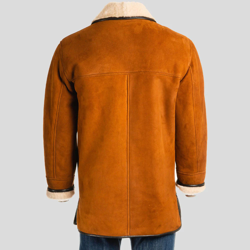 Men's Shearling Traditional Sheepskin Leather Coat