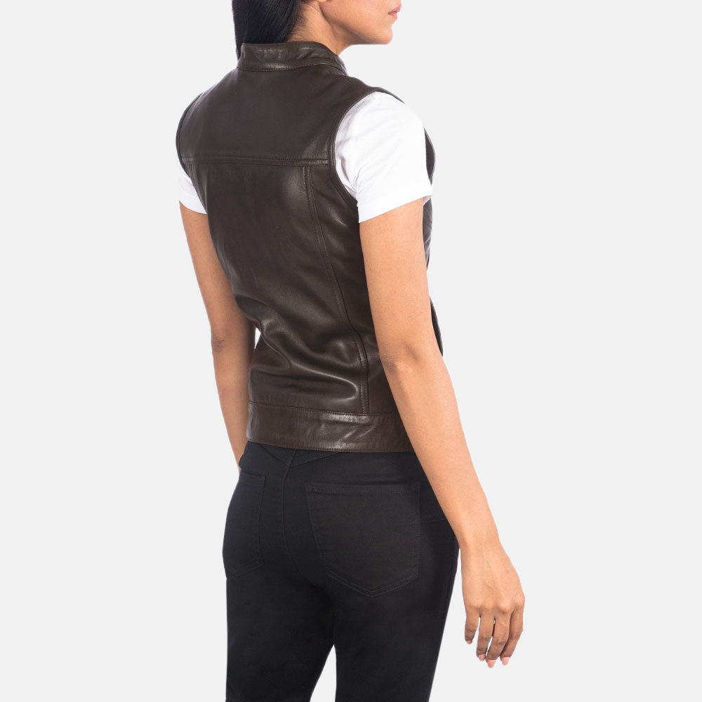 New Women's Leather Western Vest