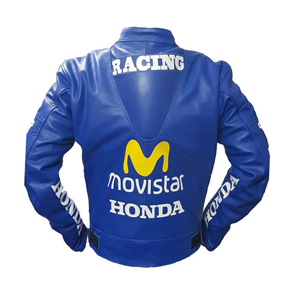Back View of Honda Repsol Cx Jacket showing Aerodynamic Racing Hump
