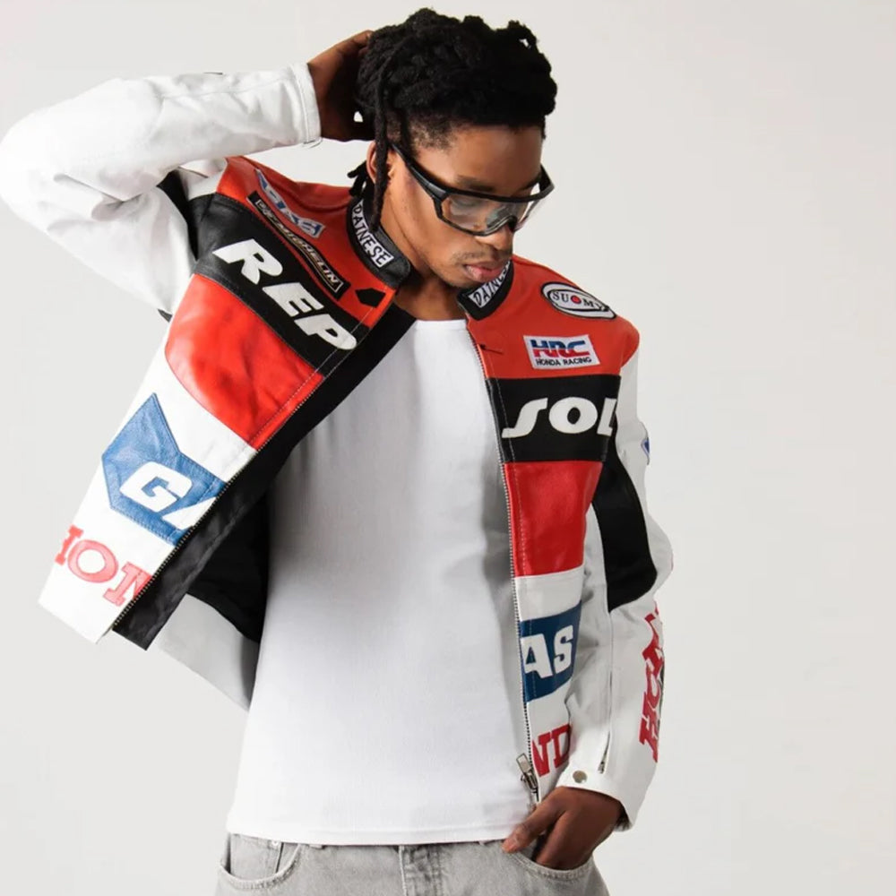 Biker Lifestyle Image: Honda Repsol Racing Jacket with Open Front