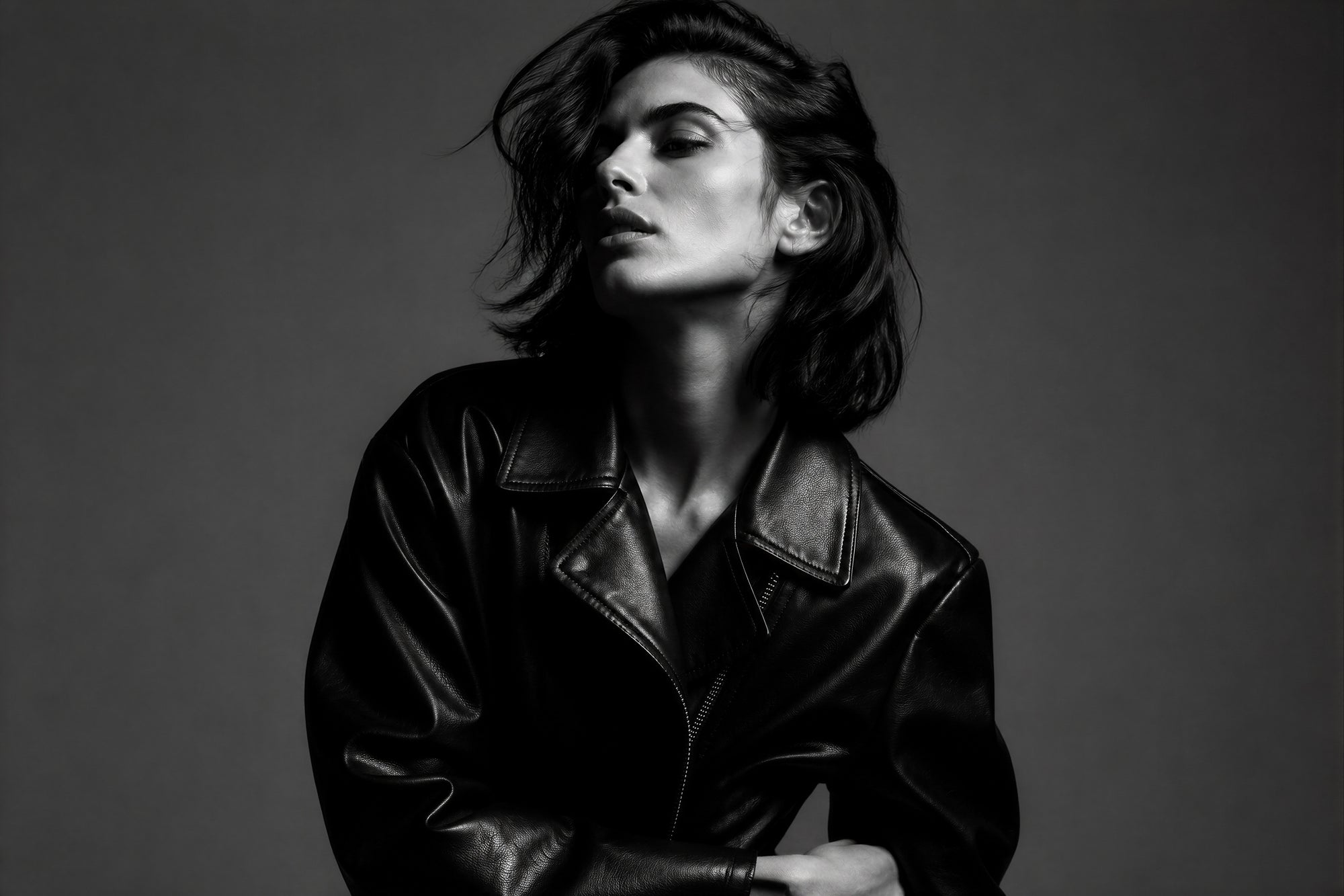 Women’s fashion best sellers featuring a model in a black leather jacket from the Her Most Loved Styles collection