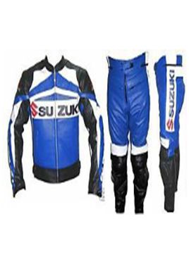 New Men Suzuki Motorbike Racing Leather Suit Sports Racing Suit With Multicolor