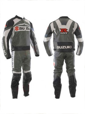 New Men Branded Suzuki Ecstar Motorbike Racing Leather Suit