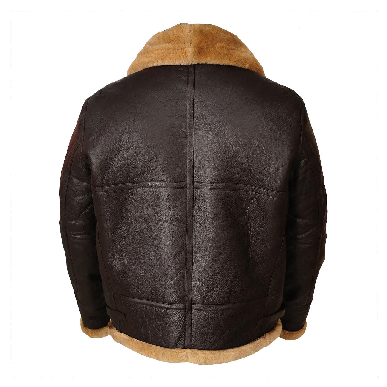 Men Aviator Flying Bomber Airforce RAF Shearling Leather Jacket