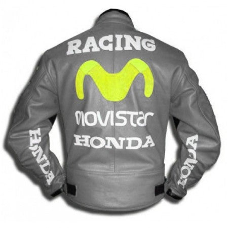 New Men Honda Motorbike Genuine Riding Leather Jacket