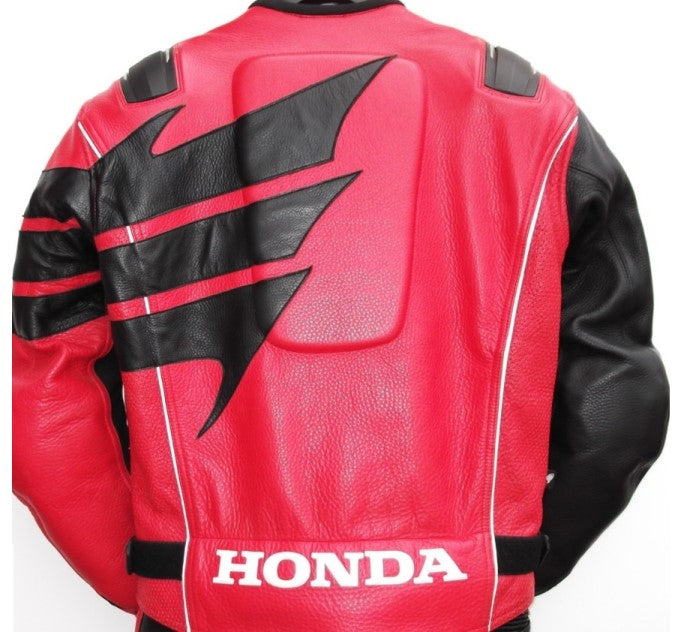 New Men Honda Motorbike Leather Riding Jacket
