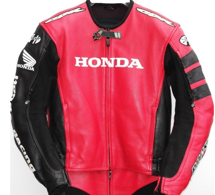 New Men Honda Motorbike Leather Riding Jacket – sheepskinleathers