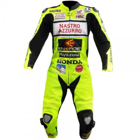 New Honda Motorcycle Sports Leather MotorGP Biker Suit For Men With Multicolour