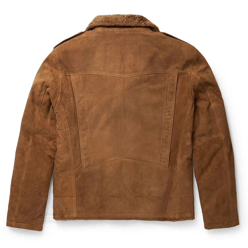 Men's Aviator B3 Brown Shearling RAF Flight Fur Sheepskin Jacket