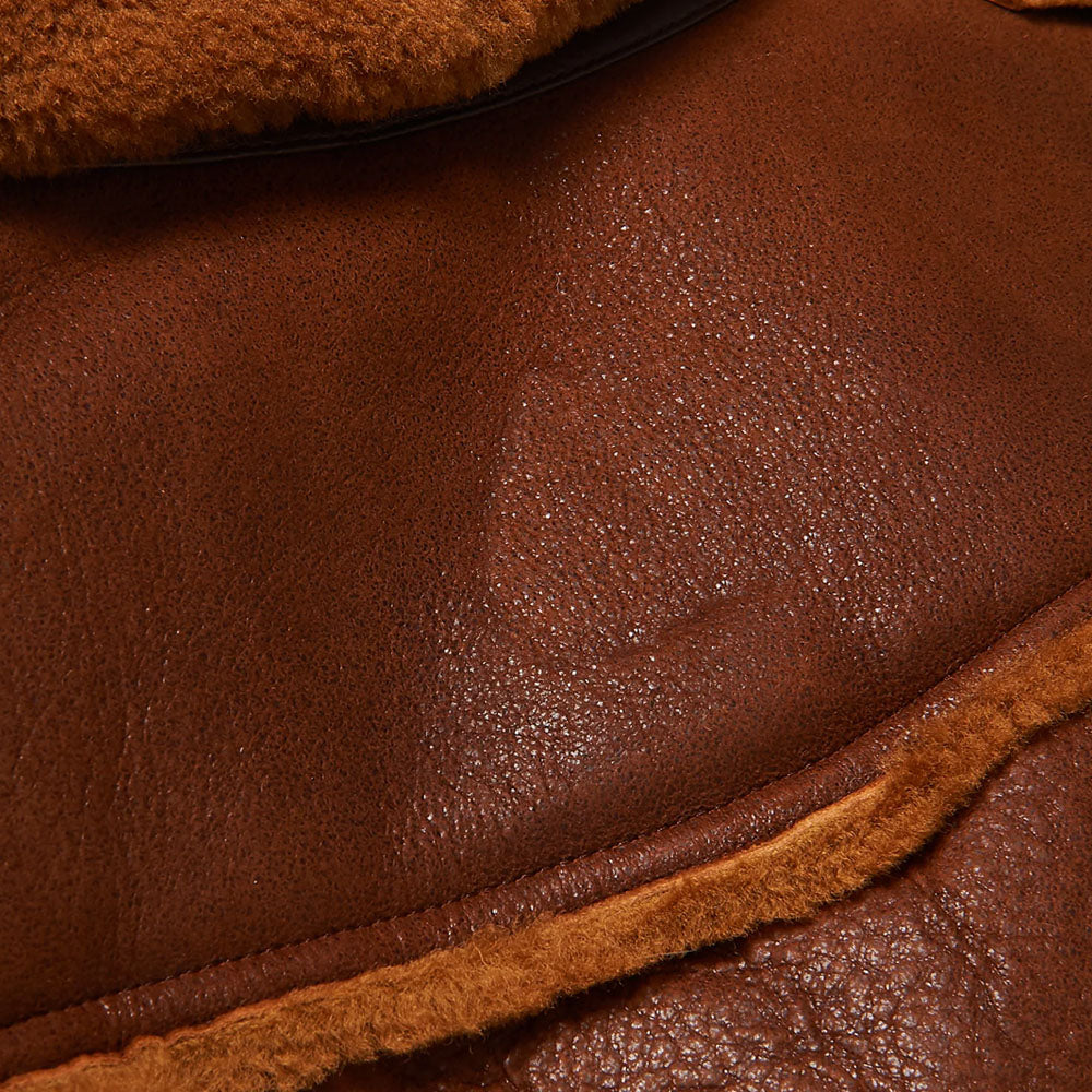 Men Sheepskin B3 Aviator Moto Fur Shearling Leather Jacket