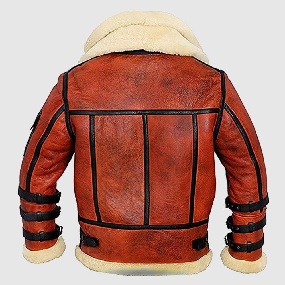 Aviator B3 Bomber RAF Sheepskin Flight Leather Jacket