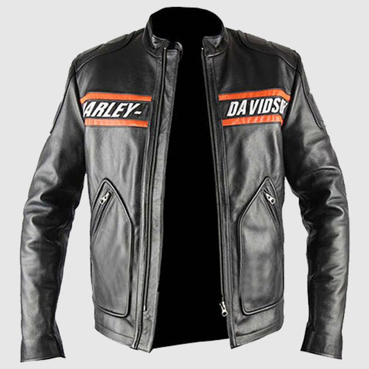 New Men Motorbiker Bill Goldberg Harley Davidson Leather Biker Jacket