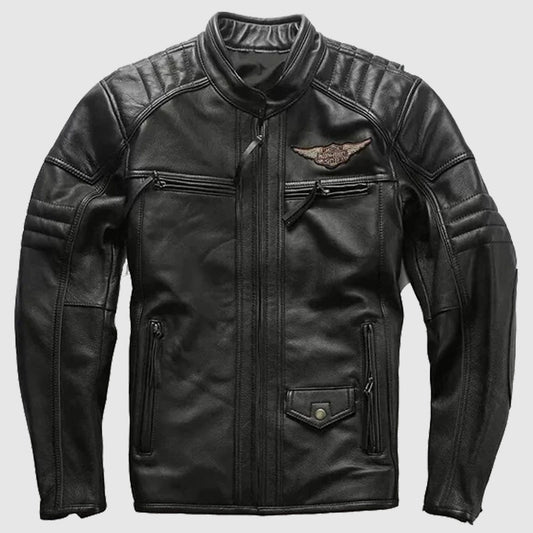 New Black Harley Davidson Motor Biker Real Genuine Leather Jacket for Men