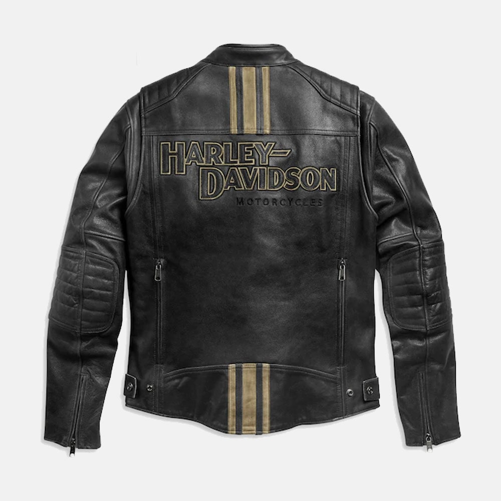 New Men Genuine High Quality Black Harley Davidson Motorcycle Leather Biker  Jacket