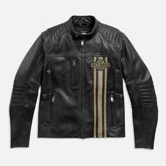 New Men Genuine High Quality Black Harley Davidson Motorcycle Leather Biker  Jacket