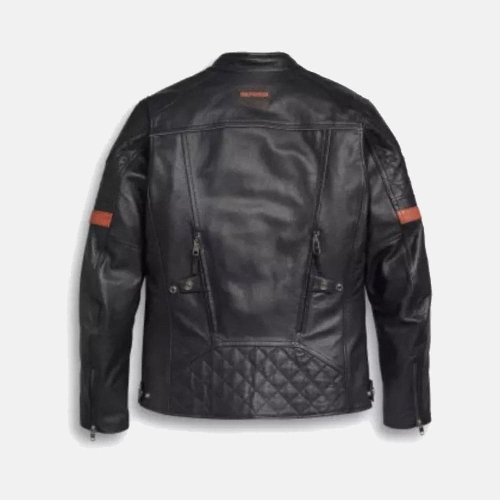 New Harley Davidson Motocycle Men’s Vanocker Waterproof H-D Triple Vent System Leather Biker Jacket