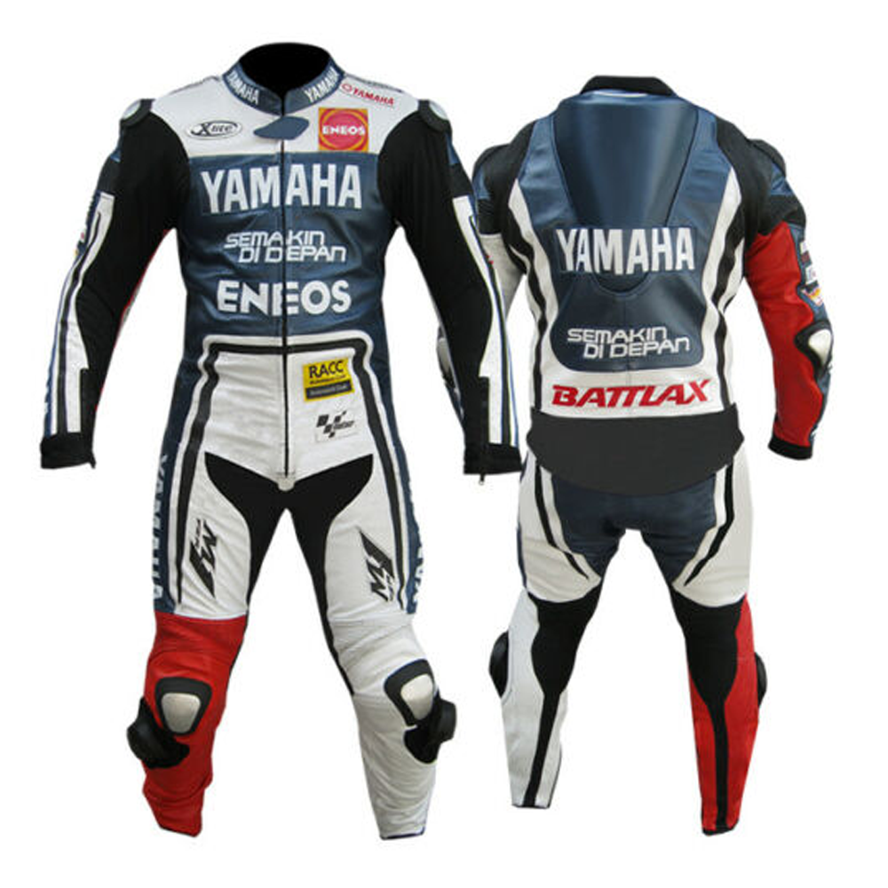 New Men Yamaha Eneos Motorcycle Rider Leather Biker Racing Suit
