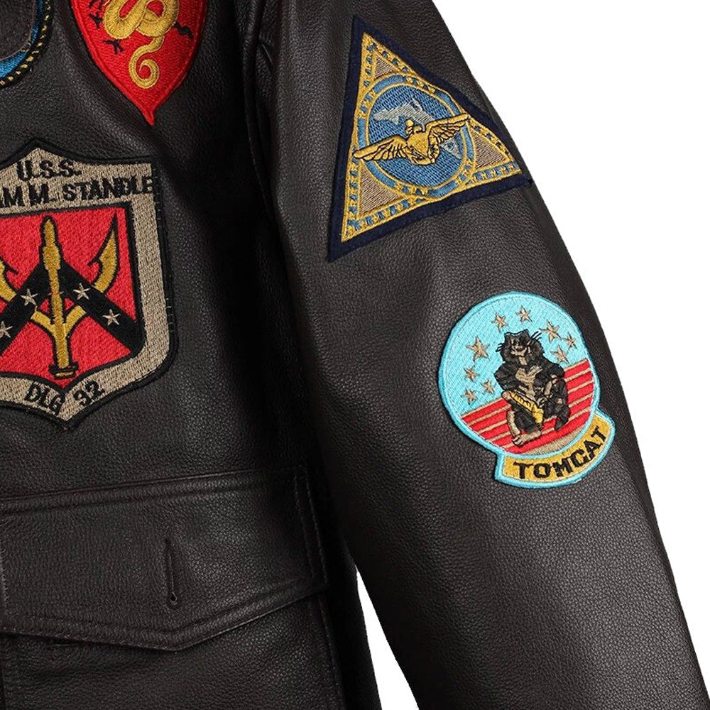 Mens B3 Top Gun Maverick Sheepskin Leather Bomber Jacket