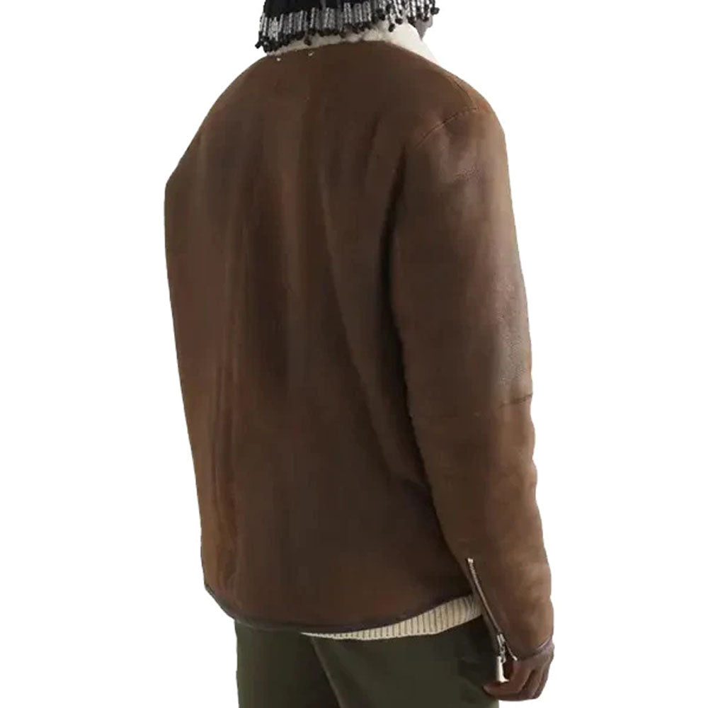 Men's Sheepskin B3 Bomber Flying Shearling Leather Jacket