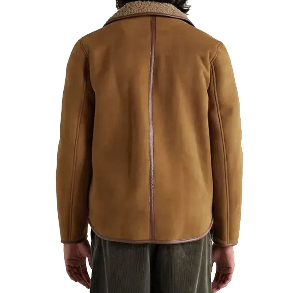 Men Airforce Flying Aviator B3 Bomber Shearling Leather Jacket