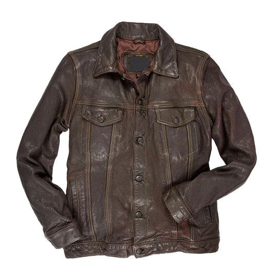 Men Brown Aviator Flying A-2 Pilot Airforce Bomber Leather Jacket