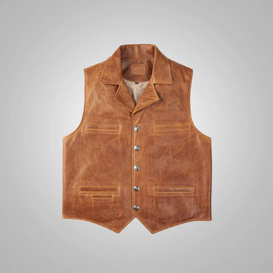 Leather Vest - Leather Waistcoat – sheepskinleathers