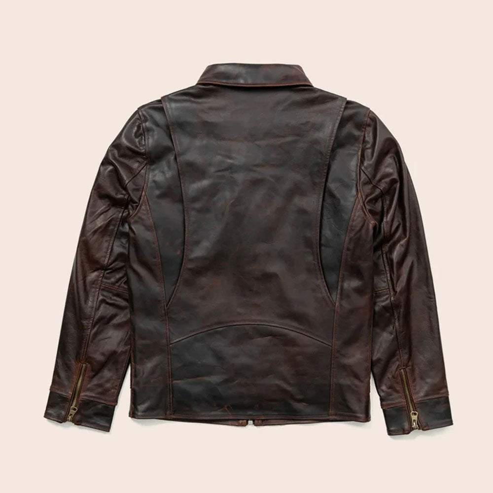 Men Flight Brown Leather Jacket