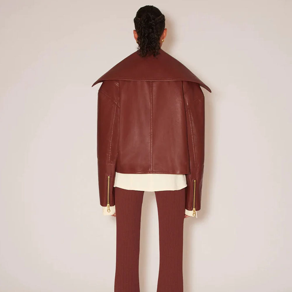 Women Lambskin Designer Red Leather Jacket