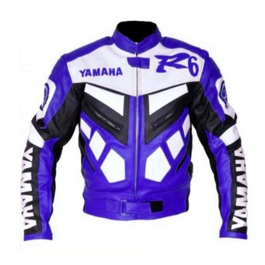 New Men Multi-Colors Branded Yamaha Racing Leather Biker Jacket