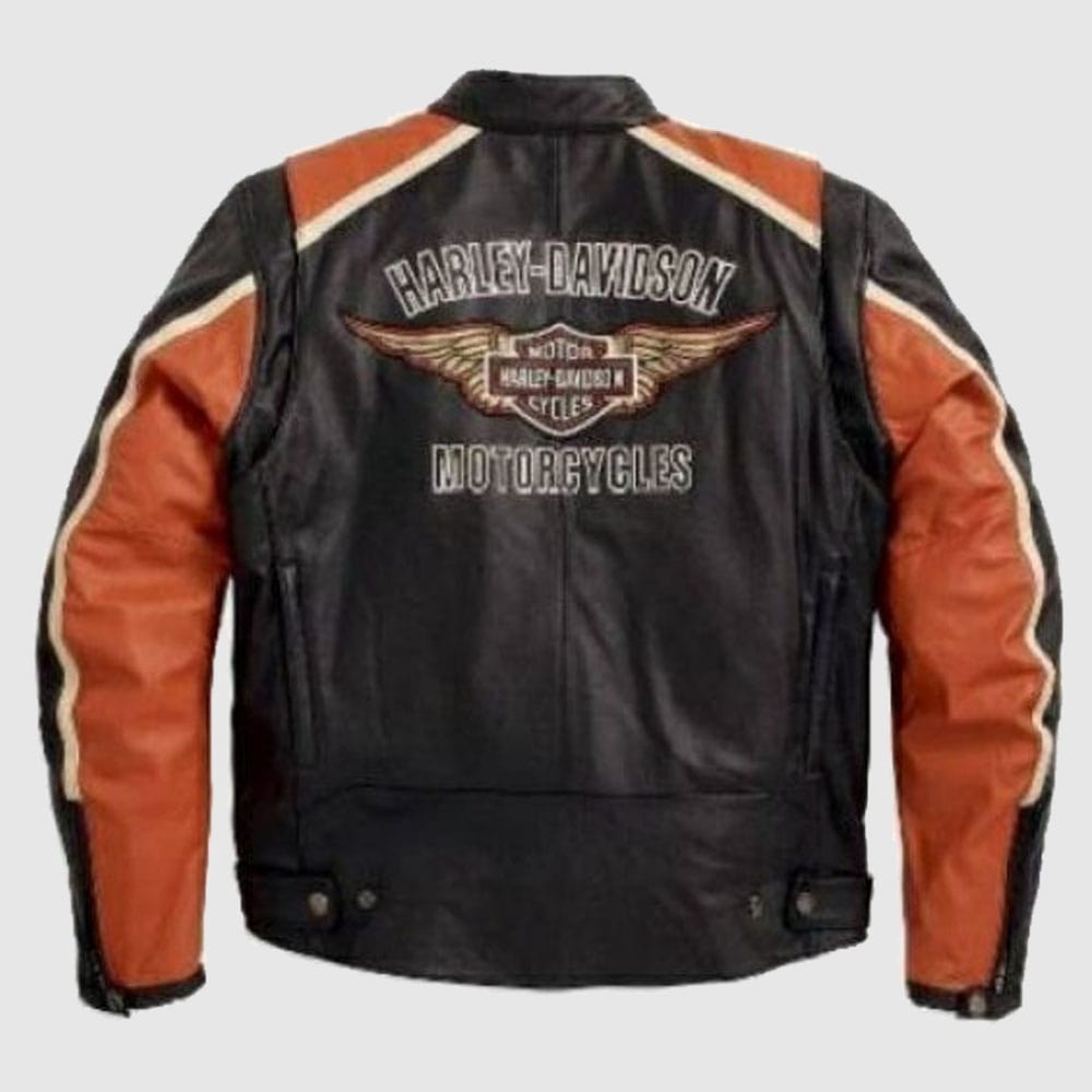 New Men Motorcycle Harley Davidson cruiser Leather Biker jacket With Multicolor